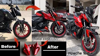 Coolest🔥modification! How much???.How to modify ! apache RTR 160 4v♥️, #modified #apachertr1604vbs6