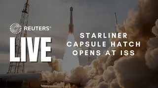 LIVE: Starliner unmanned astronaut capsule hatch opens at the ISS