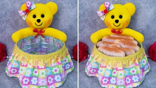 😍Teddy Bear Basket/🌹Making a Multi-Purpose Basket from Plastic Bottle/👌A Great Idea