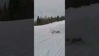 Hard fall of a snowboarder #snowboarding #snow #winter