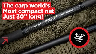 This is carp fishing's most compact landing net - just 30-inches long! | Sonik Xtractor Range