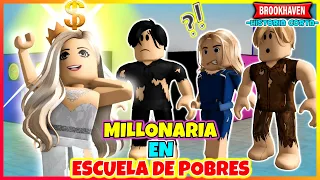 MILLONARIA EN ESCUELA DE POBRES 😨 Roblox Brookhaven rp Mini Pelicula (Historias con Voces)