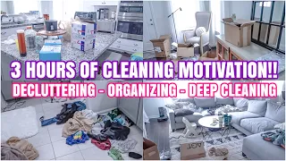 EXTREME 3 HOUR CLEANING MARATHON | DECLUTTER, ORGANIZE + DEEP CLEAN | SPEED CLEANING MOTIVATION 2024