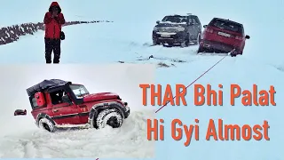 Mahindra Thar Recovering LAND ROVER Discovery In Deadly Snowfall | Ladakh 2021 EP6
