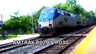 METROPOLITAN GROVE AMTRAK P29 & P30 blast by