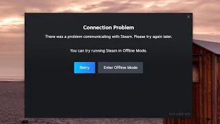 there was a problem communicating with steam. please try again later