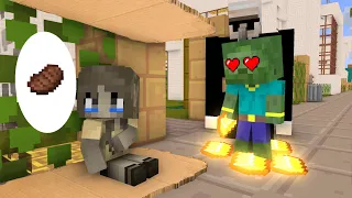 POOR CUTE ZOMBIE GIRL LOVE RICH ZOMBIE - Minecraft Animation