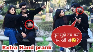 Extra Hand prank On shoulder 😝 || prank on cute boy😍 || Epic racetion || Nisha.07