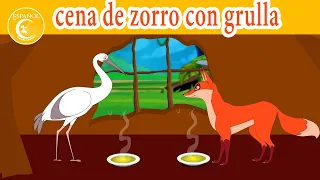 cena de zorro con grulla | Cuentos para dormir | Cuentos De Hadas Españoles -dormir para niños