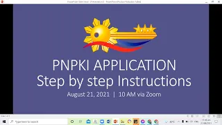 PNPKI Application step by step instructions