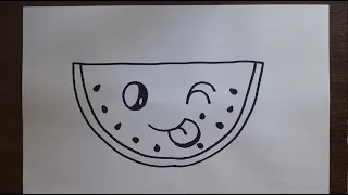YOQIMTOY TARVUZ RASMINI CHIZISH / RASM CHIZISH How to draw watermelon