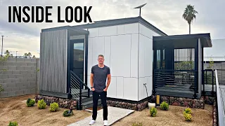 Bigger than Expected! Inside a 320 square foot PREFAB HOME with Robotic furniture!!