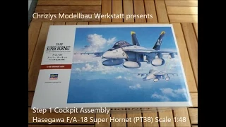 Step 1 building Hasegawa F/A-18 Super Hornet by Chrizlys Modellbau Werkstatt