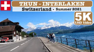 🇨🇭 Thun - Interlaken, Switzerland Summer Cab Ride 5K/ 4K UHD Video