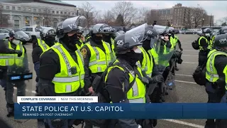 Virginia State Police troopers remain at US  Capitol