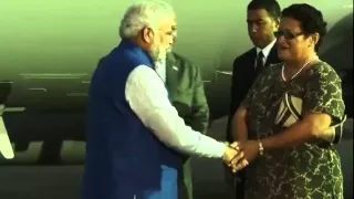 PM Narendra Modi arrives in Fiji at Nausori International Airport