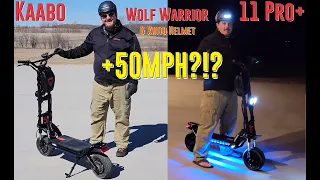 Kaabo - Wolf Warrior 11 Pro+ - 50+MPH 2WD Electric Scooter & XNITO LED Helmet - Unbox, Setup, & Runs