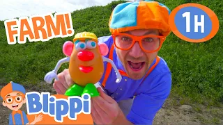 Blippi Visits a Farm and Plays with Mr Potato Head!!! | 1 HOUR OF BLIPPI TOYS | Educational Videos