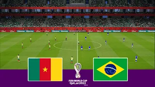 Cameroon vs Brazil - Group Stage - FIFA World Cup 2022 - Full Match All Goals | PES Gameplay