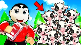 I Unlocked Max Level 9999 Diamond Cow In Milk Tycoon! | SHINCHAN CHOP and FRANKLIN x gta 5