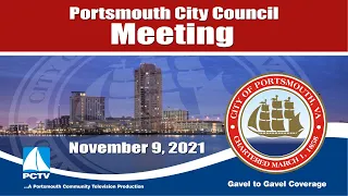 Portsmouth City Council Meeting November 9, 2021 Portsmouth, Virginia