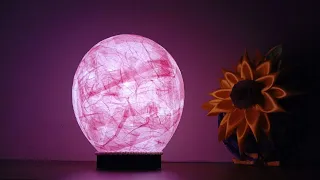 How to make Tissue Paper Lamp using Balloon 🎈✨ | Easy DIY Lamp Craft Idea || KF Palette