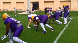 LSU defensive line drills, 3/31/2016