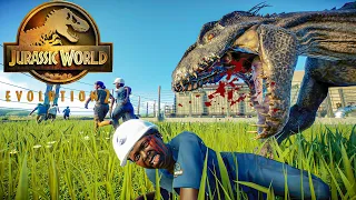 All Carnivores eat human in SLOW MO -  Jurassic World Evolution 2