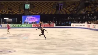 Evgenia Medvedeva -  LP Practice Worlds 2016 (3-3-3 combo, Rippon+Tano)