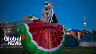 University protests: Pro-Palestinian encampment at UofT grows despite orders to vacate