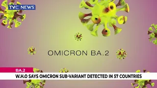 (WATCH VIDEO) Omicron Sub Variant, BA.2 Detected in 57 Countries - W.H.O