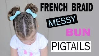 French braid pigtails - toddler hairstyles