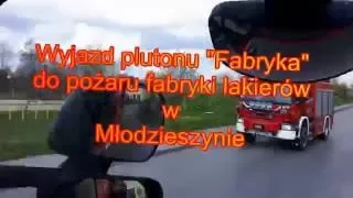 OSP Błonie - Alarmowo  Pożar fabryki lakierów Młodzieszyn