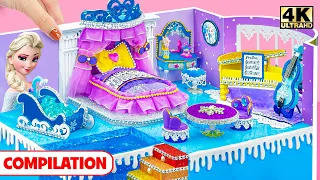 10+ DIY Miniature House Compilation | Make Frozen Castle with Luxurious Bedroom from Cardboard, Clay