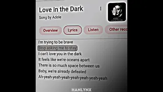 love in the dark edit