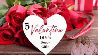 5 CUTE, EASY & BUDGET FRIENDLY VALENTINE DECOR DIY'S | Dollar Tree Project | Beginner Farmhouse Sign