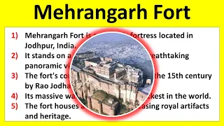 10 lines on Mehrangarh fort in English | Discovering Mehrangarh Fort: 10 Must-Know Facts in English