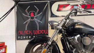 Honda VTX1800 TTS Supercharged Dyno part1