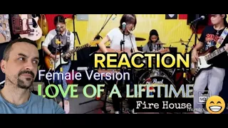 Franz rythm LOVE OF A LIFETIME_Fire House FEMALE VERSION @FRANZRhythm Family Band COVER reaction