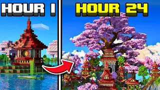 I Built for 24 Hours Straight in Minecraft