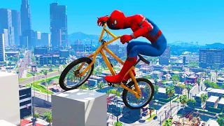 GTA 5 Spiderman Epic Jumps #51 - Spider-Man Stunts & Fails Ragdolls Gameplay