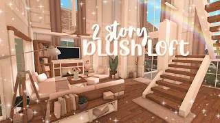 2 story blush loft ♡ | bloxburg speedbuild | luminto