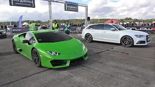 650HP Decat Audi RS6 Avant vs 580HP Lamborghini Huracan LP580-2