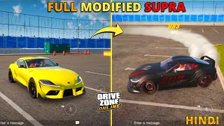 Modified My Toyota Supra In Drive Zone Online | Hindi Gameplay #drivezoneonline #supra #games