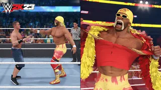WWE 2K23 Hulk Hogan 2002 Gameplay: Entrance, Comeback, Signature, Finisher & Winning Animation