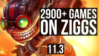 ZIGGS vs FIZZ (MID) | 11/1/13, 3.6M mastery, 2900+ games, Quadra, Godlike | EUW Diamond | v11.3