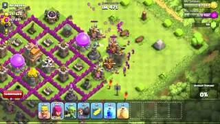 Clash of clans Barbarian Archer attack Strategy TH 6 (EXTREME!!l)