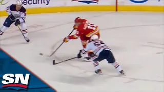 Christopher Tanev And Mikael Backlund Score Two Goals In 16 Seconds Against The Oilers