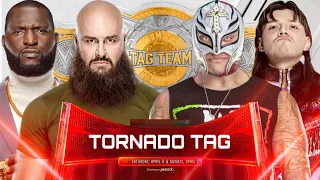 WWE 2K24 - Tornado Tag Team Match - Rey Mysterio Dominik Mysterio VS Braun Strowman Omos | WWE