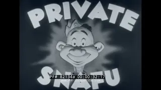 WWII U.S. ARMY CARTOON  " PRIVATE SNAFU / THE HOME FRONT "  BY DR. SEUSS WITH MEL BLANC  82134a